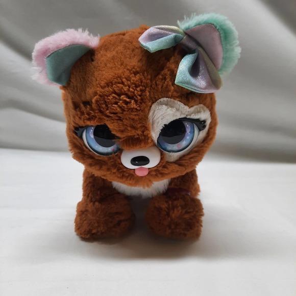 Present Pets Rust and Blue Pink Barking Interactive Sounds Moving Glitter Puppy - Picture 1 of 7